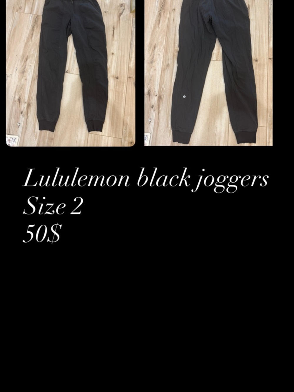 lululemon athletica Kids Black Joggers